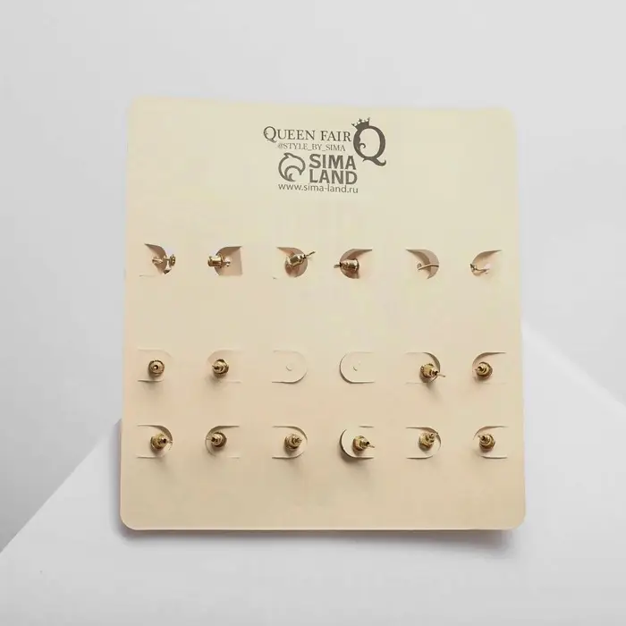 Серьги набор 8 пар &laquo;Ночь&raquo; кольца, цвет чёрно-белый в золоте, d=4