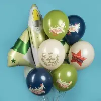 Воздушные шары латексные 12" &laquo;23 Февраля, Настоящему Герою&raquo;, 25 шт., 2-сторонние, МИКС