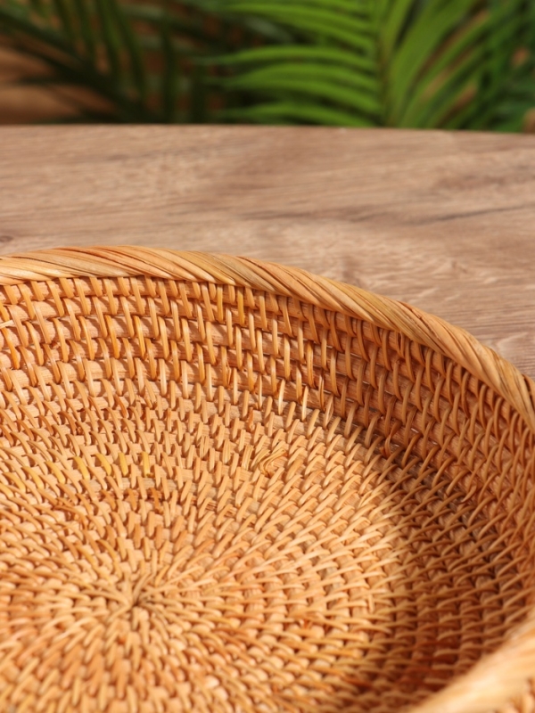 Тарелка плетёная 24х24х5 см, ротанг