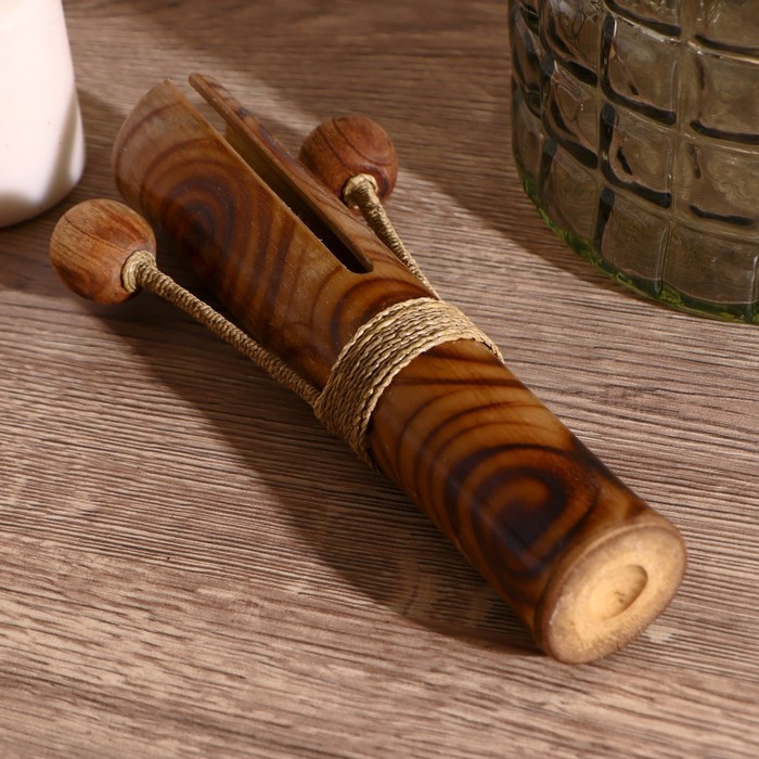 Сувенирный музыкальный инструмент "Двойной кастаньет" 21х4х8 см