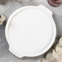 Блюдо фарфоровое для запекания круглое Magistro &laquo;Бланш&raquo;, d=27 см, цвет белый