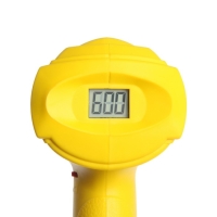 Строительный фен ТУНДРА, 2000 Вт, 250-500 л/мин, плавная регулировка 60-600 &deg;С, ЖК-дисплей