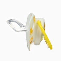 Соска - пустышка ортодонтическая &laquo;Цветы&raquo;, +6 мес., цвет желтый