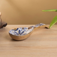 Подставка под ложку "Васильки" дерево манго 25,5х9х3,8 см