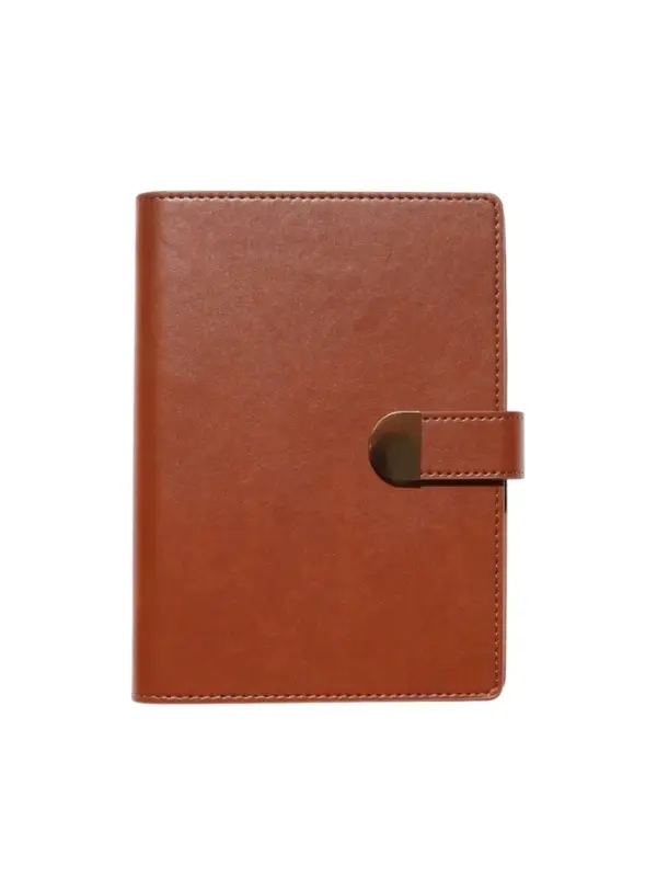 Органайзер на кольцах, C6, с хлястиком, 80л, линия, к/зам, Коричневый