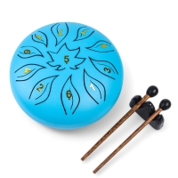 Глюкофон - музыкальный инструмент, цветок синий, 11 лепестков, 18 х 18 х 11 см