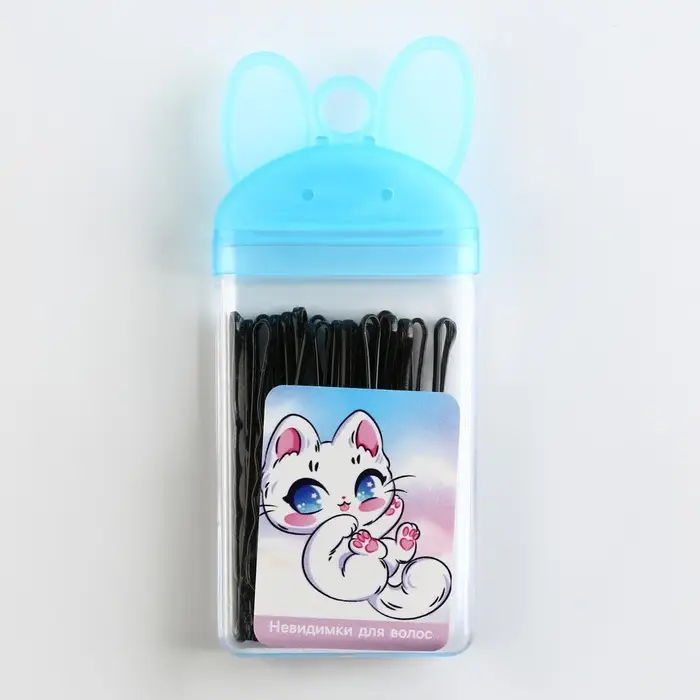 Невидимки для волос &laquo;Милый котик&raquo; , 20 шт., длина невидимки 5 см