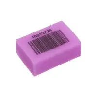 Набор ластиков 5 штук прямоугольных НЕОН фиолетовый (штрихкод на штуке)