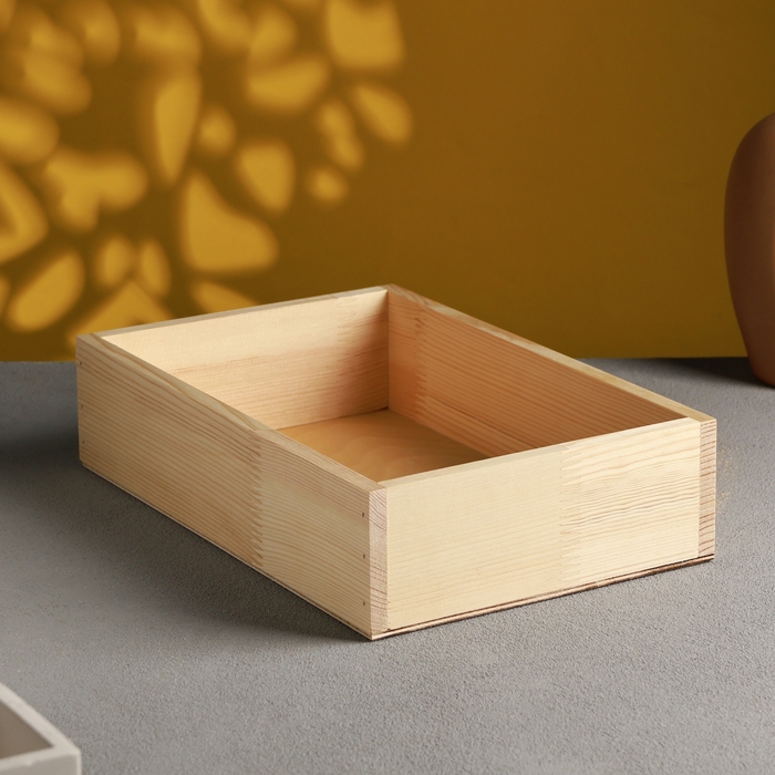 Кашпо деревянное 30&times;20&times;7.5 см Элегант, натуральный Дарим Красиво