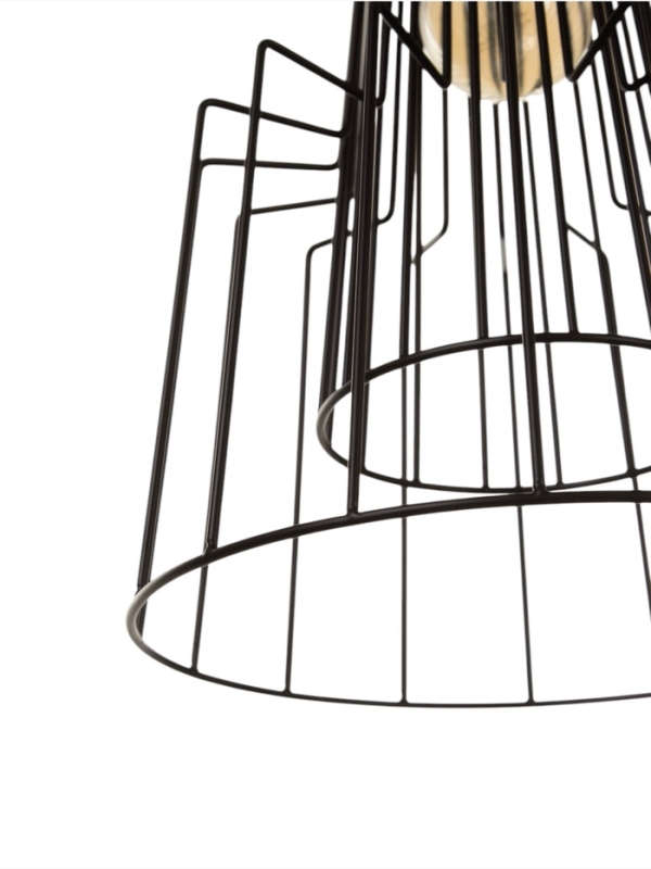 Светильник "Крит" 1х40Вт Е27 черный/коричневый 25х25х37(137)см