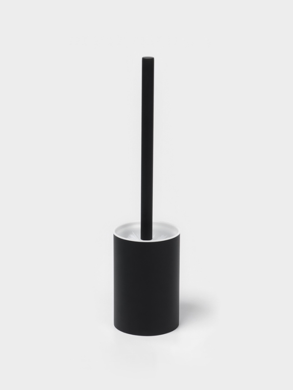 Ёршик для унитаза с подставкой, цвет черный