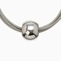 Набор 2 пред-та: колье, браслет "Бусина на нитях", цвет серебро