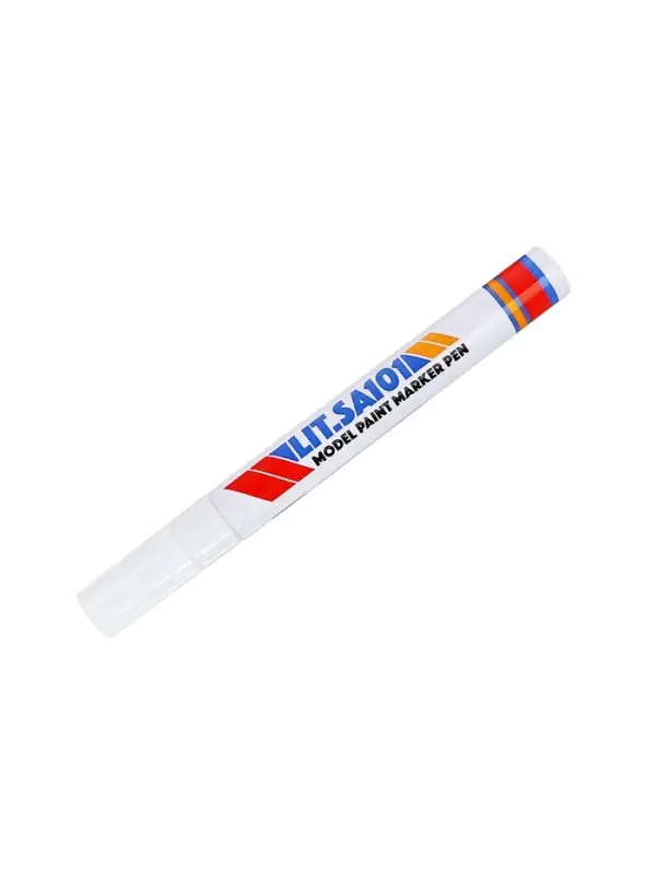 Маркер-краска, лаковый наконечник, пулевидный 4 мм, ширина линии 2.5 мм, белая, цена за 1 штуку