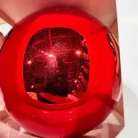 Оформительский шар Finery, 8 см, глянцевый красный