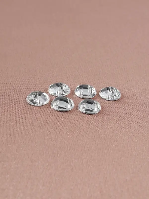 Стразы пришивные &laquo;Шатон&raquo;, круглые, из органического стекла, d=8 мм, 50 шт., белые