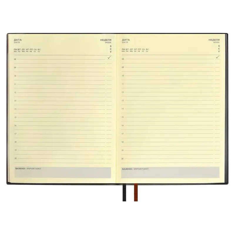 Ежедневник Avila, недатированный, черный