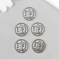 Сувенир кошельковый металл "Шах и Мат. Ход конём" 2х2 см