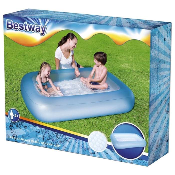 Бассейн надувной Bestway 51115, 165&times;104&times;25 см, с надувным дном, от 2 лет