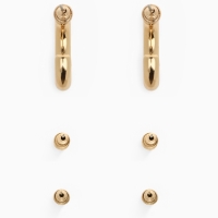 Набор серьги 3 пары &laquo;Классика&raquo; кольца, цвет золото