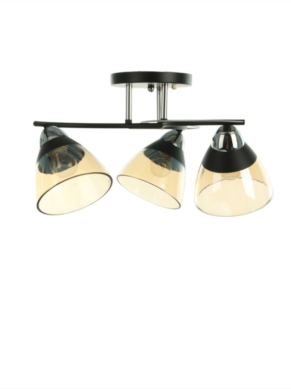 Люстра "Ирида" 3хЕ27 40Вт черно-хромовый 44х44х24 см