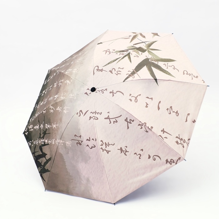 Зонт механический &laquo;Япония&raquo;, эпонж, 4 сложения, 8 спиц, R = 48/55 см, D = 110 см, цвет МИКС