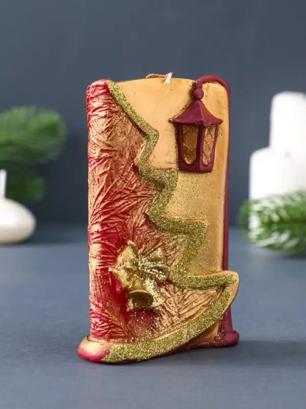 Свеча фигурная Свеча фигурная "Рождественская" 7,5х4х12 см, цв. золотой