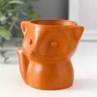 Подставка для мелочей "Лиса" 7х9х7 см, красная глина