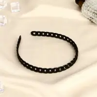 Ободок для волос &laquo;Ночка&raquo;, большие звенья, 1 см, чёрный