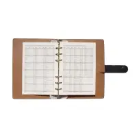 Органайзер на кольцах, C6, с хлястиком, 80л, линия, к/зам, Черный