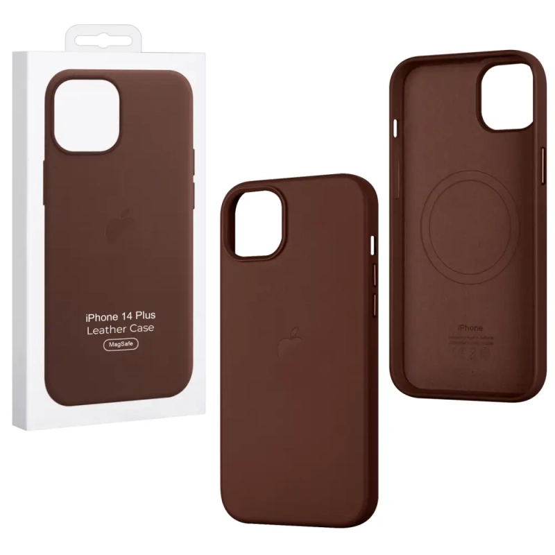 Чехол iPh 14 Plus Leather Case 100% ORG Umber