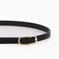 Ремень жен 02-01-01-01, Июнь2515 1,5*0,3*110 см, без винта, пряж золото, 1 прокол, черный