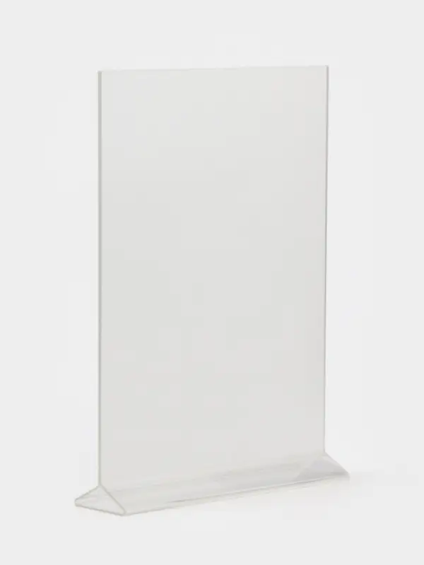 Двухсторонняя подставка А4, оргстекло 2 мм, 21&times;6.5&times;32.5 см, В ЗАЩИТНОЙ ПЛЁНКЕ