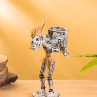 Сувенир "Абориген с кувшином" дерево, 8х13х20 см