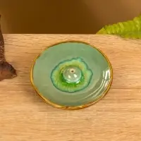 Подставка под благовония &laquo;Тарелочка&raquo;, 9&times;9&times;2 см, керамика, МИКС