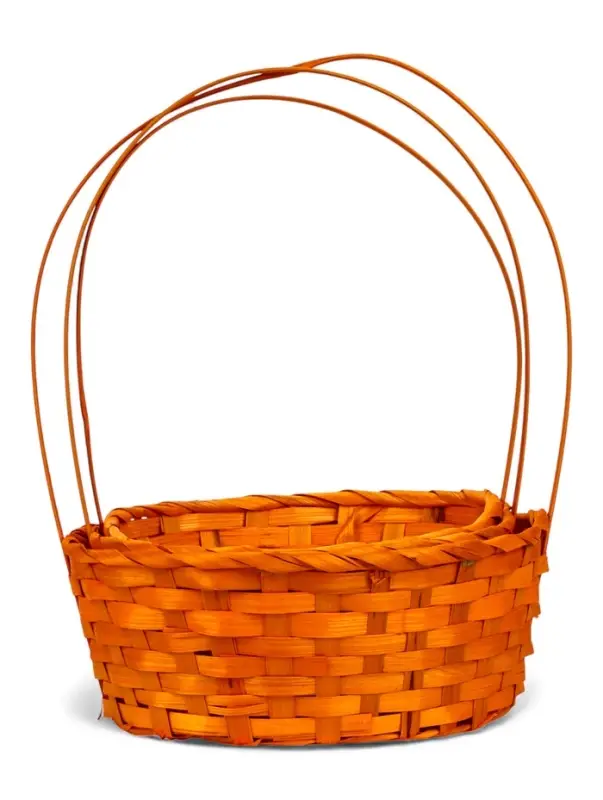 Набор корзин 3 шт 22х18x10 24х19x10 27х21x10 см ручка h=24/26/28 см оранжевый