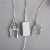 Гирлянда &laquo;Нить&raquo; 5 м с насадками &laquo;Розы жёлтые&raquo;, IP20, прозрачная нить, 20 LED, свечение тёплое белое, 220 В