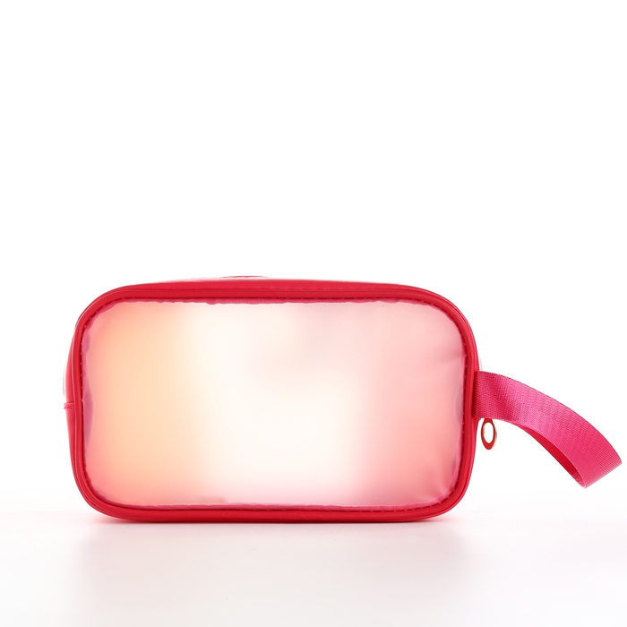 Косметичка на молнии, цвет малиновый