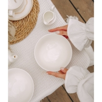 Набор салатников фарфоровых SL Home &laquo;Гатто&raquo;, 700 мл, d=15 см, цвет белый