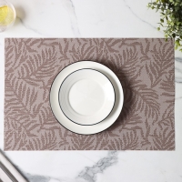 Салфетка сервировочная на стол Доляна &laquo;Тропические листья&raquo;, 45&times;30 см, цвет бежевый