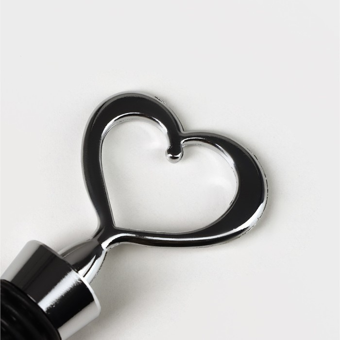 Набор для вина Доляна &laquo;Сердца&raquo;, 2 предмета: штопор, пробка фигурная