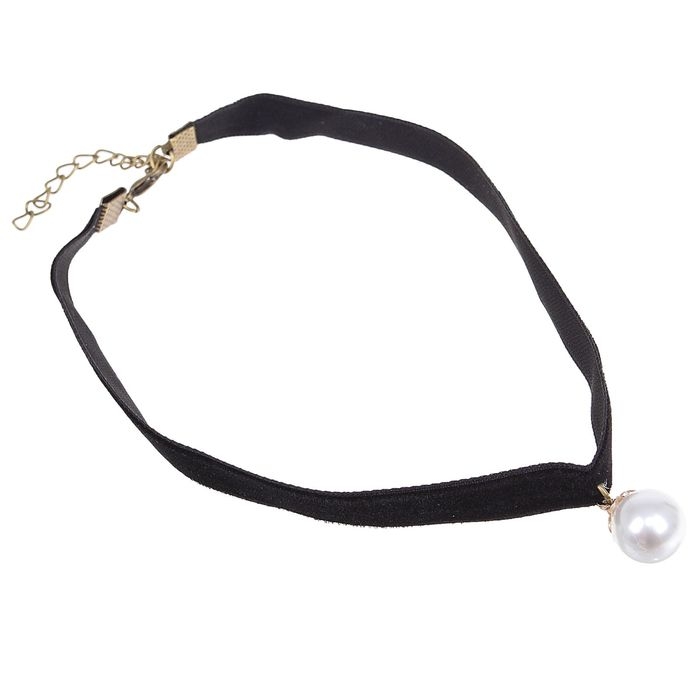 Чокер &laquo;Шарик&raquo;, жемчужина, цвет чёрный, L=30 см