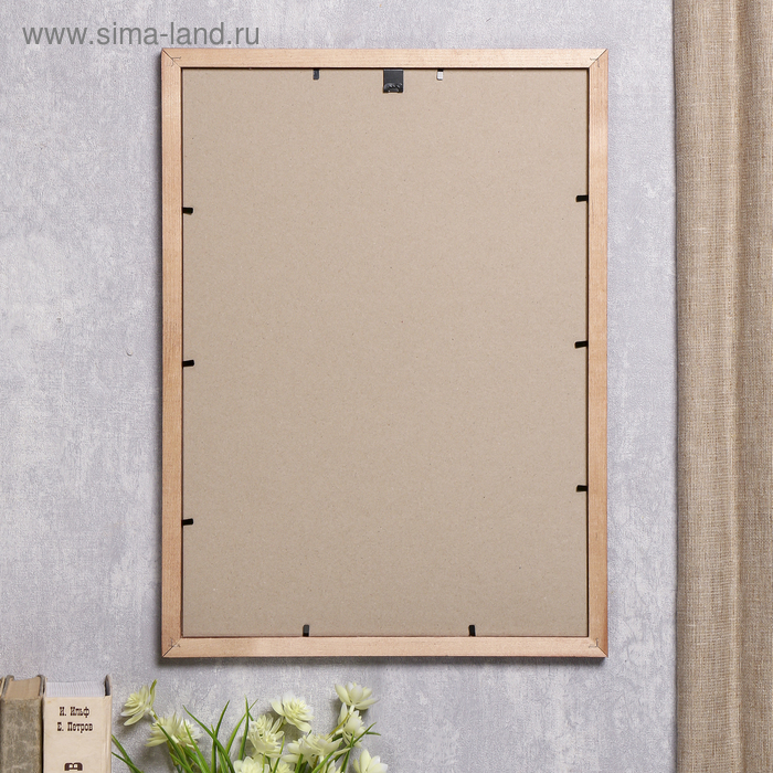 Фоторамка сосна с24 коричневая 30х42 см (пластиковый экран)