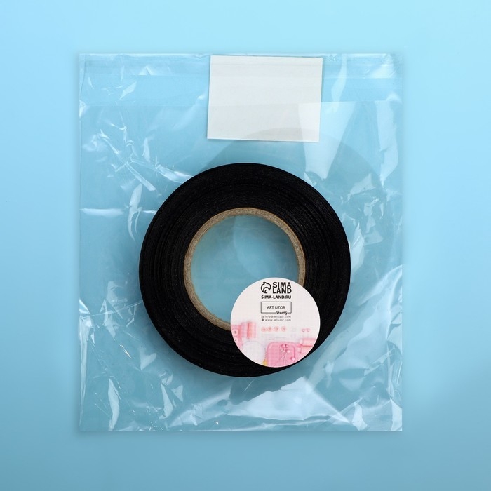 Размерник сатиновый, &laquo;M&raquo;, 1000 шт, 12 мм, 30 м, цвет чёрный