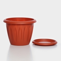 Горшок с поддоном &laquo;Фелиция&raquo;, 3,6 л, цвет терракотовый