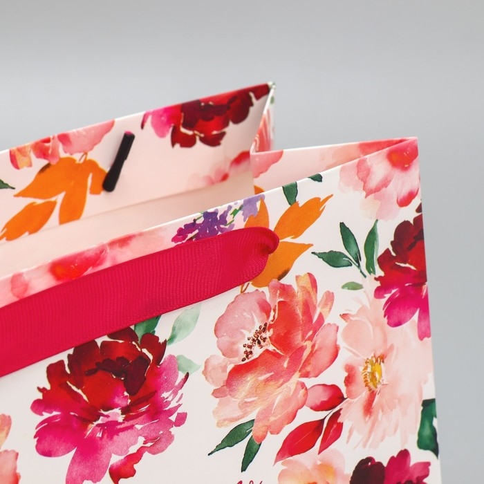 Пакет подарочный ламинированный с тишью, упаковка, &laquo;Счастье&raquo;, MS 23 х 18 х 10 см