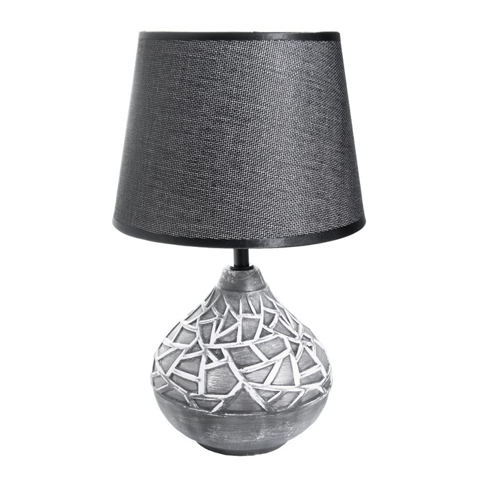 Настольная лампа "Ева" Е14 40Вт черный 20х20х33см RISALUX