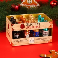 Новый год. Шоколад фигурный SELECTION LIQUEURS, с алкогольной начинкой, ассорти, 13 &plusmn; 1 г