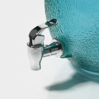 Диспенсер для напитков стеклянный &laquo;Фреш&raquo;, 4 л, 21&times;16&times;24 см, цвет голубой