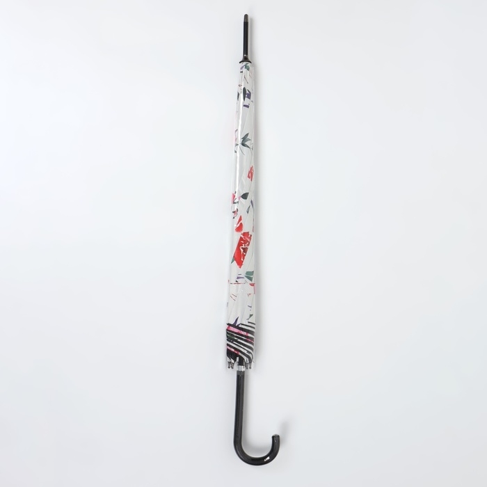 Зонт - трость полуавтоматический &laquo;Пионы&raquo;, эпонж, 8 спиц, R = 51/60 см, D = 120 см, цвет МИКС