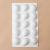 Форма для муссовых десертов и выпечки KONFINETTA &laquo;Лимоны&raquo;, силикон, 29&times;17&times;3 см, 15 ячеек (5,5&times;4 см), цвет белый